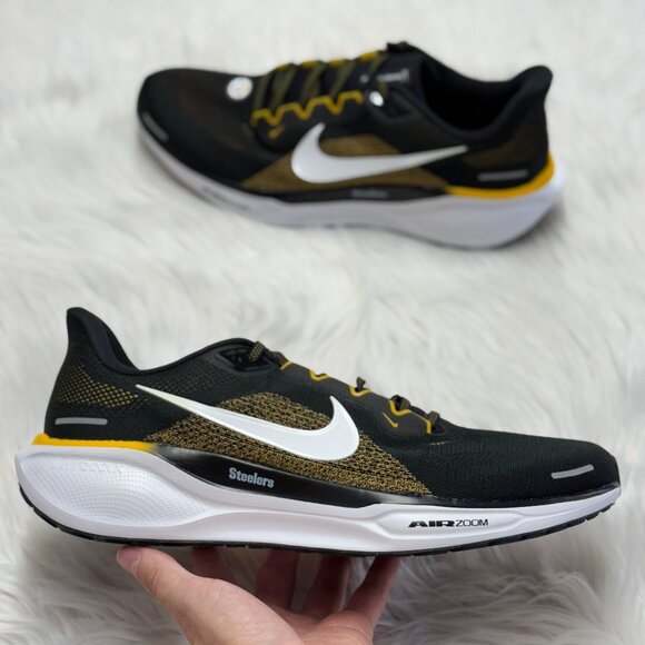 Nike Air Zoom Pegasus 41 Pittsburgh Steelers Mens Running FZ5097-001 NEW Sz 13 - Picture 1 of 6